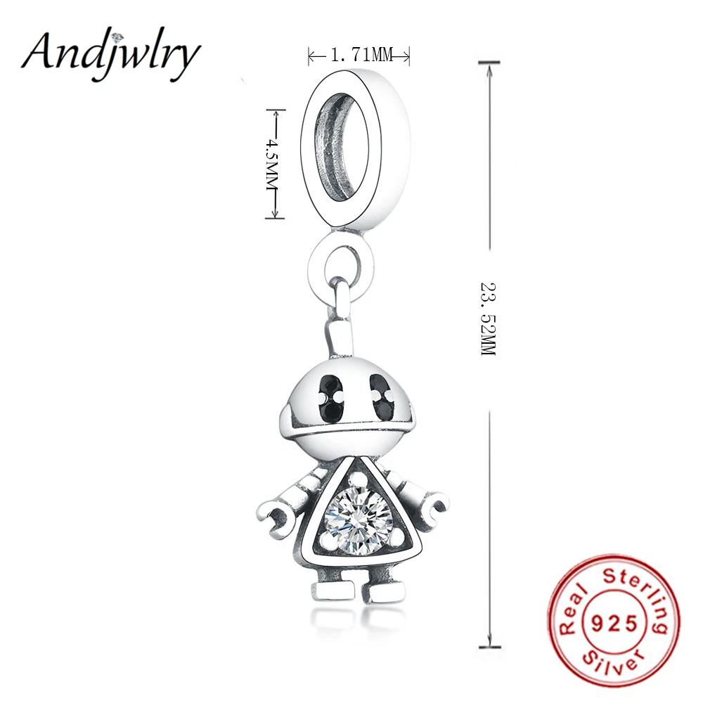 Ajw0972 925 пробы серебряные браслеты Pandora, оригинальные бусины, подвески для девушки, бусины для рукоделия, изготовление ювелирных изделий Berloque - Цвет: Ajw0972