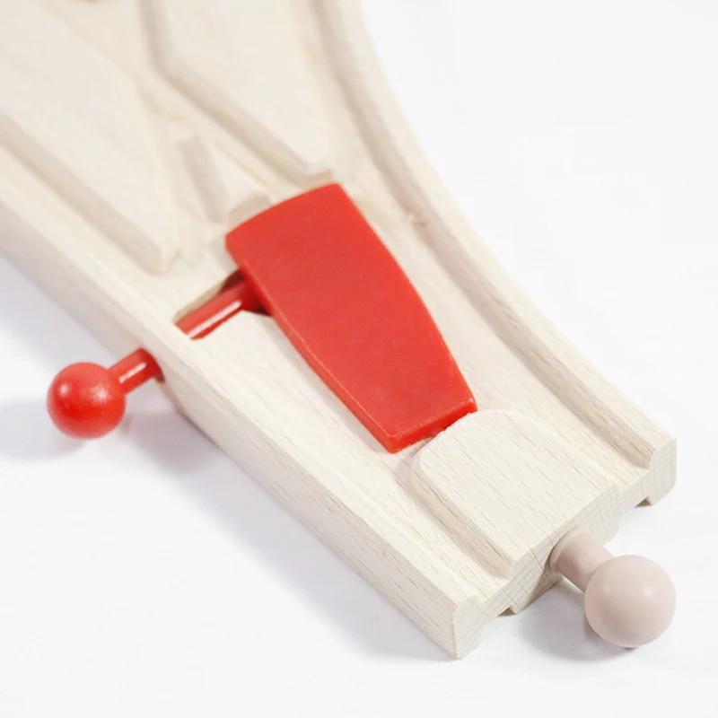 Аксессуары для железнодорожных дорожек из красного дерева Y-образный