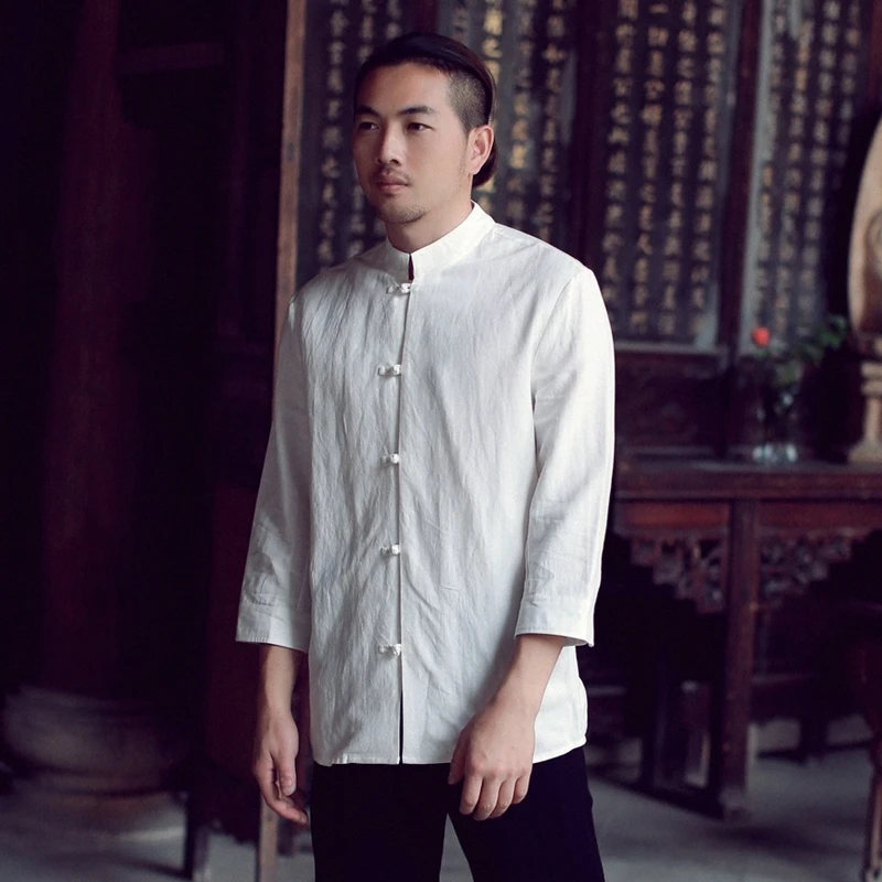 Традиционная китайская одежда для мужчин мужская куртка-бомбер пальто Мужская