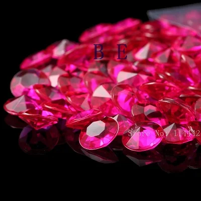Hot Pink 200 шт./лот 12 мм(6 карат) кристалл алмаза стол разброс акриловые конфетти декор для венчания алмазные конфетти 13 цветов - Цвет: Hot Pink