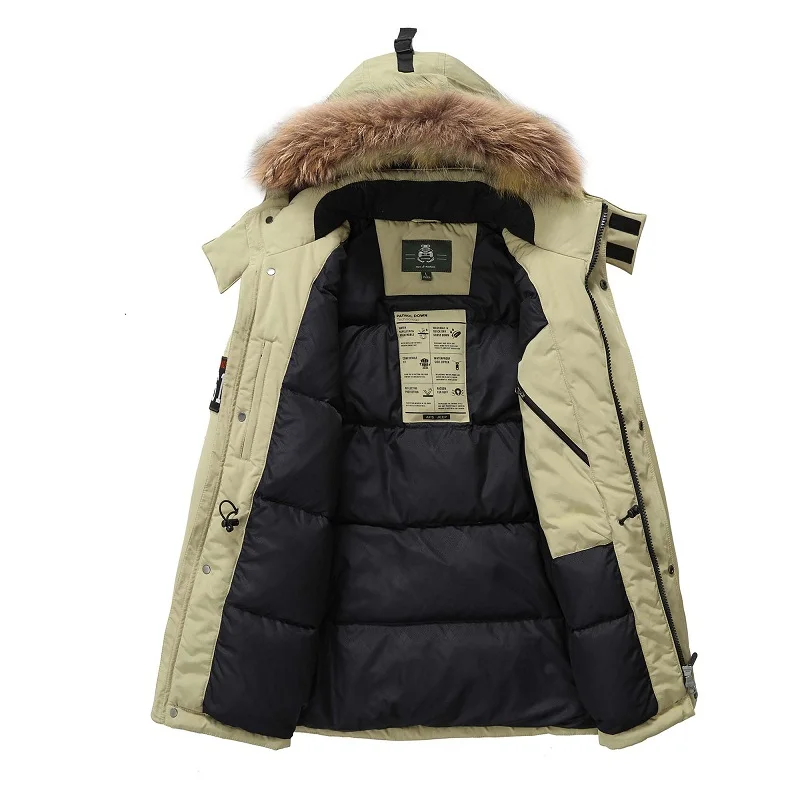 New Winter Big Genuine Fur Hooded Duck Down Jackets Men Warm High Quality Coats Male Casual Outerwer Parkas 3XL | Мужская одежда