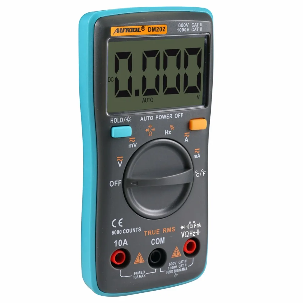 AUTOOL DM202 портативный автоматический цифровой мультиметр электронная схема