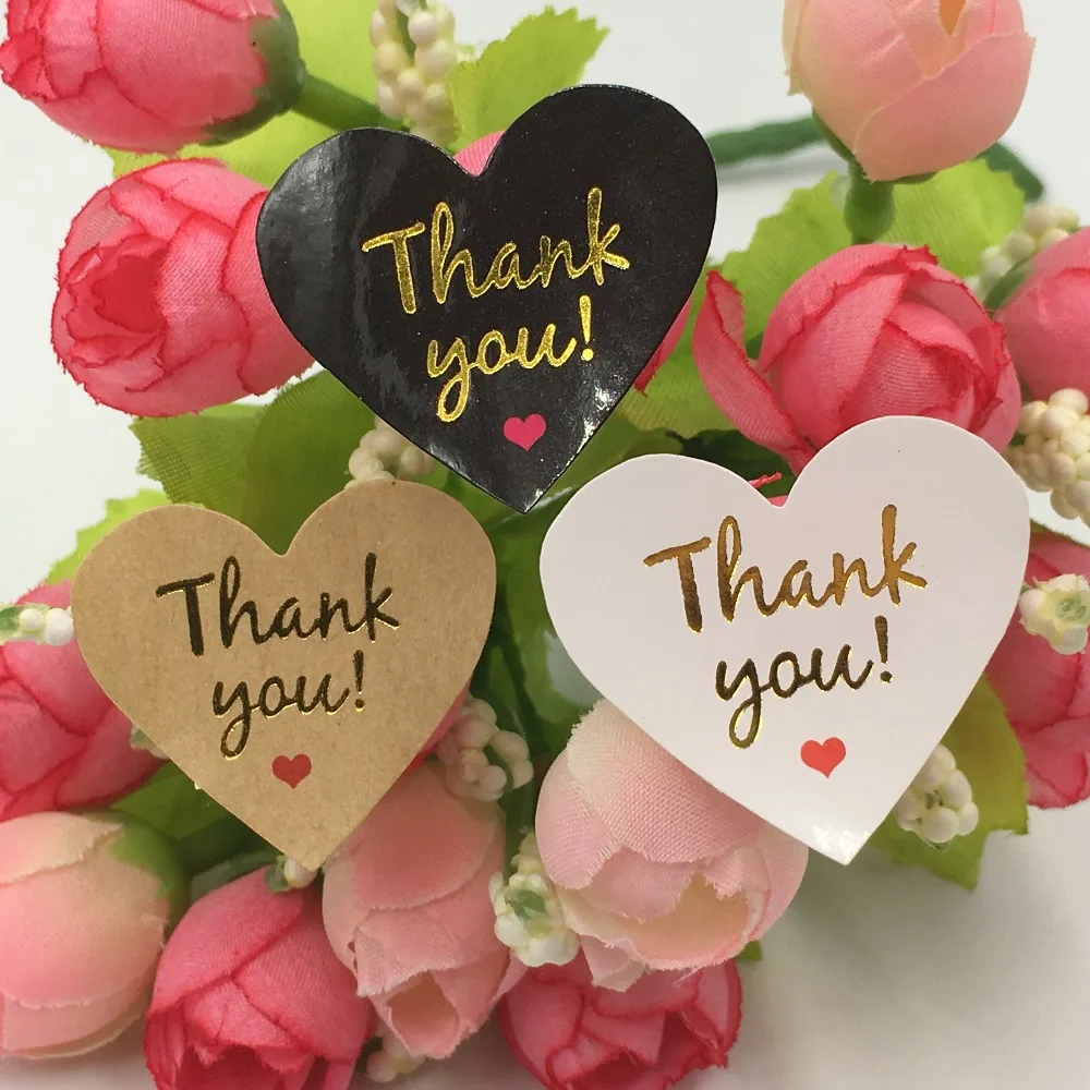 100 шт. наклейки с сердечками и надписью THANK YOU|Упаковка стойки для украшений| |