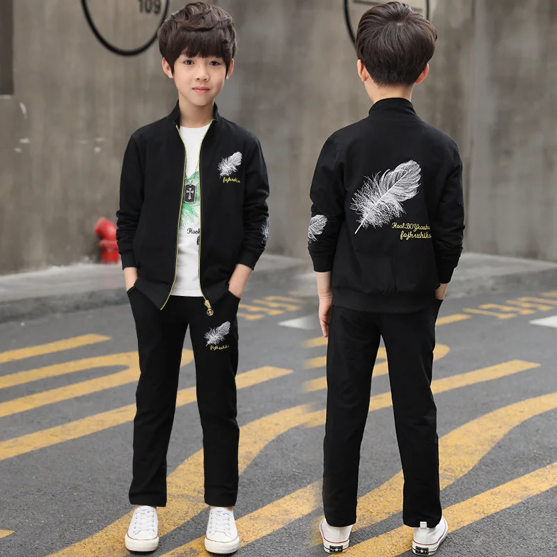 weiqinniya Boys Set Kids Sports Tracksuit For Boy Fashion Children Letter Clothing 2018 Cartoon 3pc Sets Autumn |