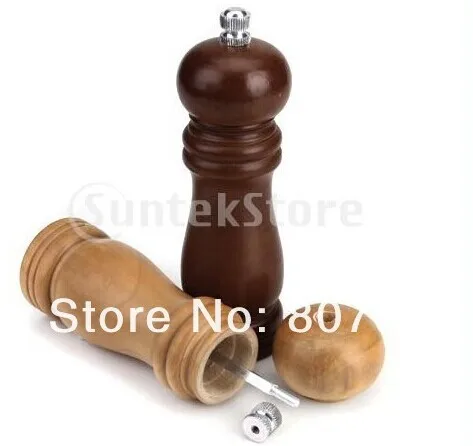 50 шт./лот Новый 6-дюймовый Деревянный Соль семян специй мельница для