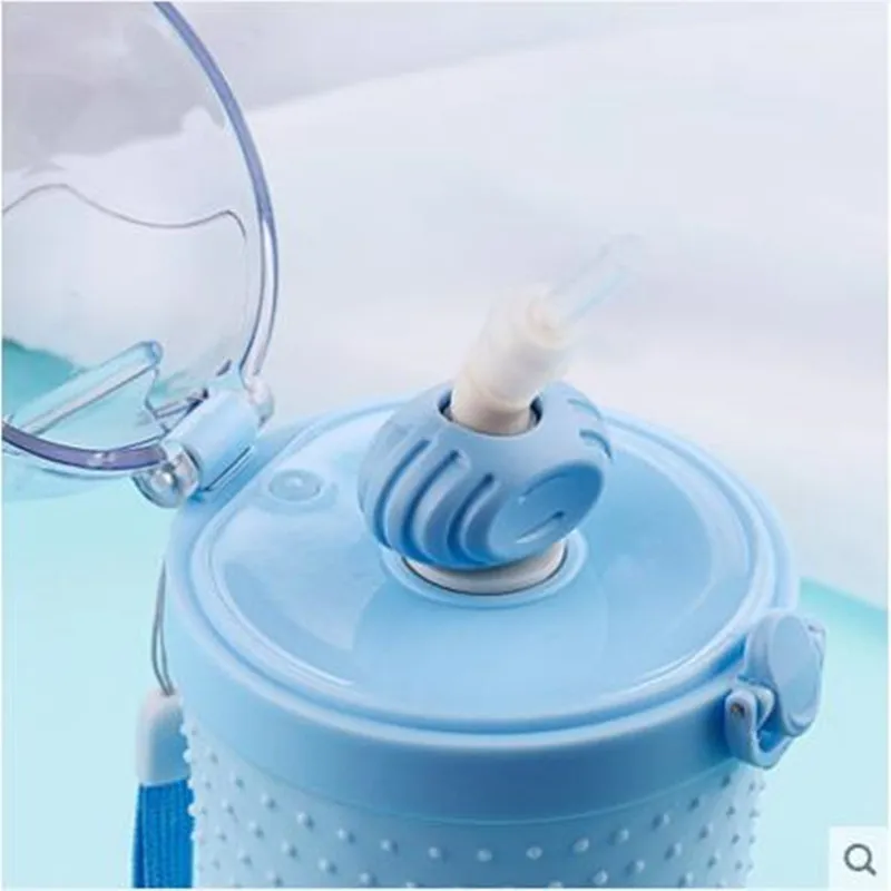 Портативная бутылка для воды BAISPO 500 мл шейкер протеина миксер соломенный