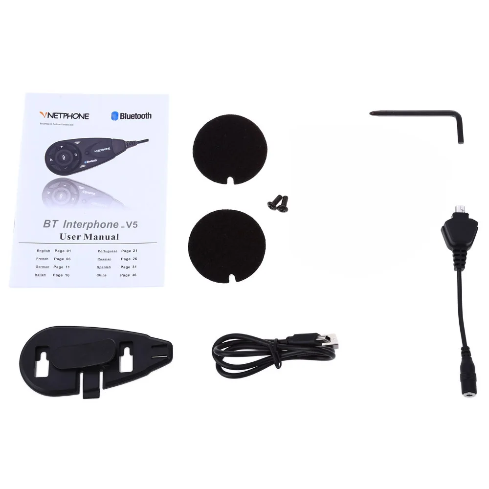 Vnetphone V5 1200M Bluetooth мотоциклетный шлем интерфон FM MP3 GPS Беспроводная полнодуплексная