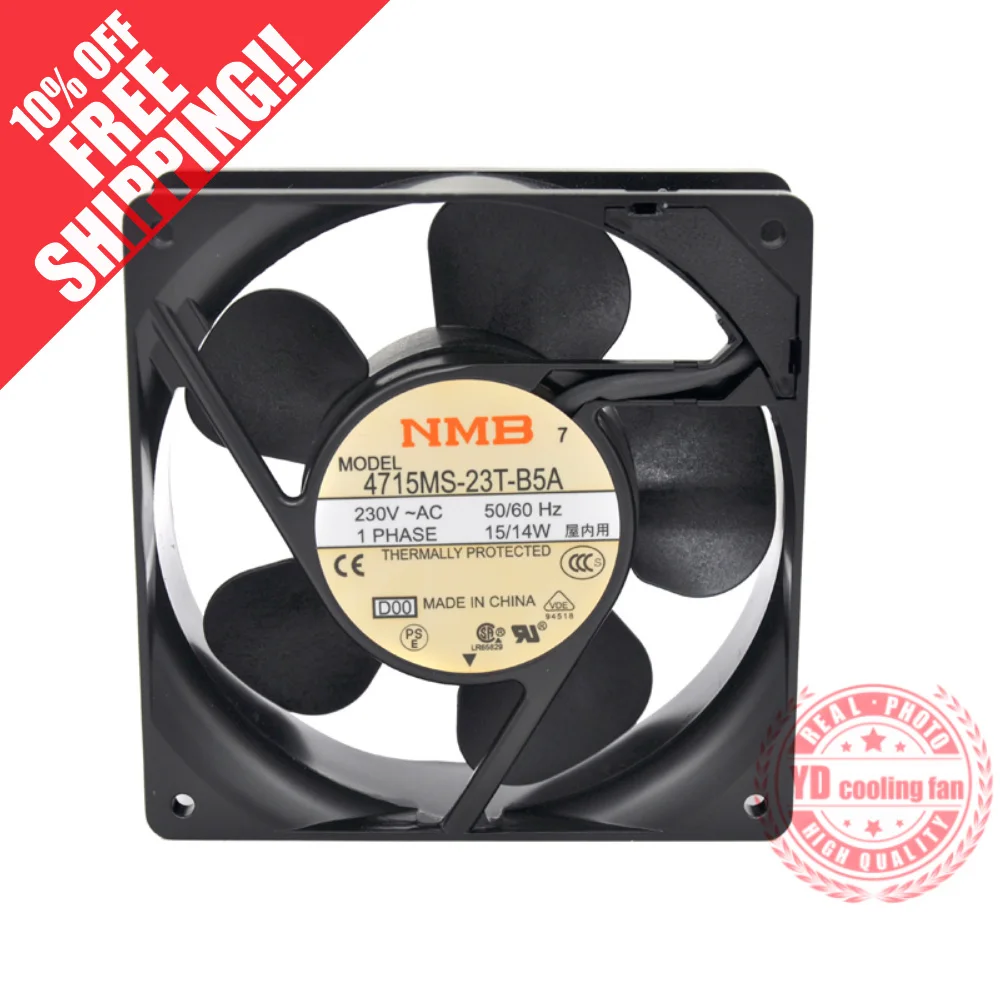 Новый NMB MAT Вентилятор охлаждения Minebea 4715MS 23T B5A D00 12038 230В 12 см|cooling fan|230v cooling fan12cm fan |