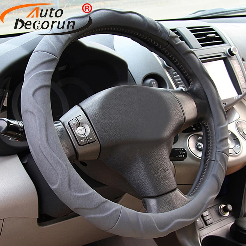 

AutoDecorun искусственная овечка для VOLVO XC60 XC90 XC70 V40 V60 C30 C70 S60 S80, чехлы для рулевого колеса, ступица 38 см