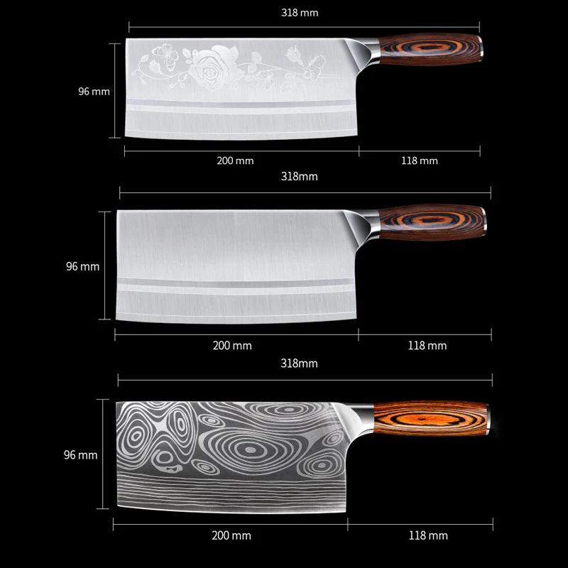 Timhome нож для мяса из нержавеющей стали 8 дюймов китайский нож Мясник нож измельчитель овощерезка кухонный нож шеф-повара