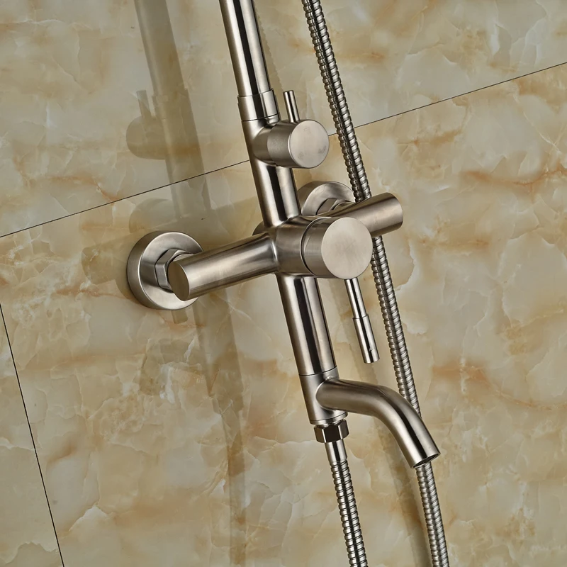 Смеситель для ванной комнаты из матового никеля однорычажный вращающийся кран