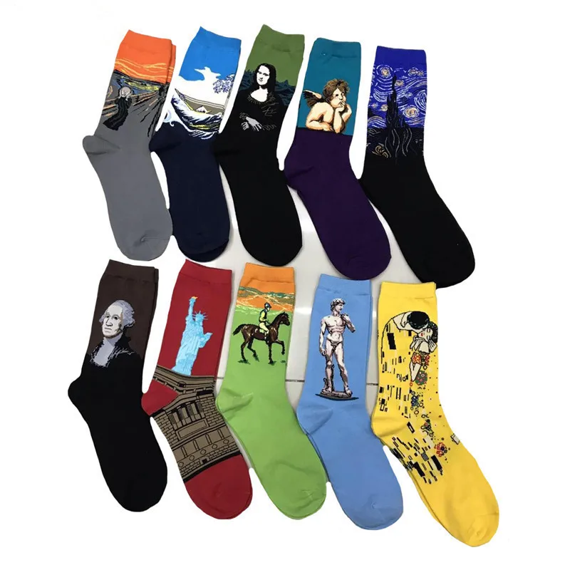 Дропшиппинг мужские носки смешное Деловое платье длинные из хлопка забавные
