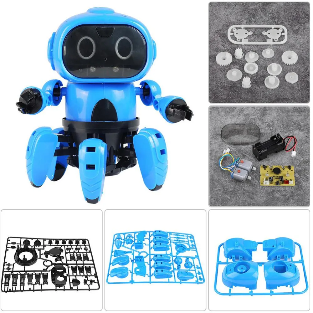 Kid Intelligent Induction Robot DIY Assembled Electric Follow with Gesture Sensor Obstacle Avoidance Kids Educational Toys | Игрушки и