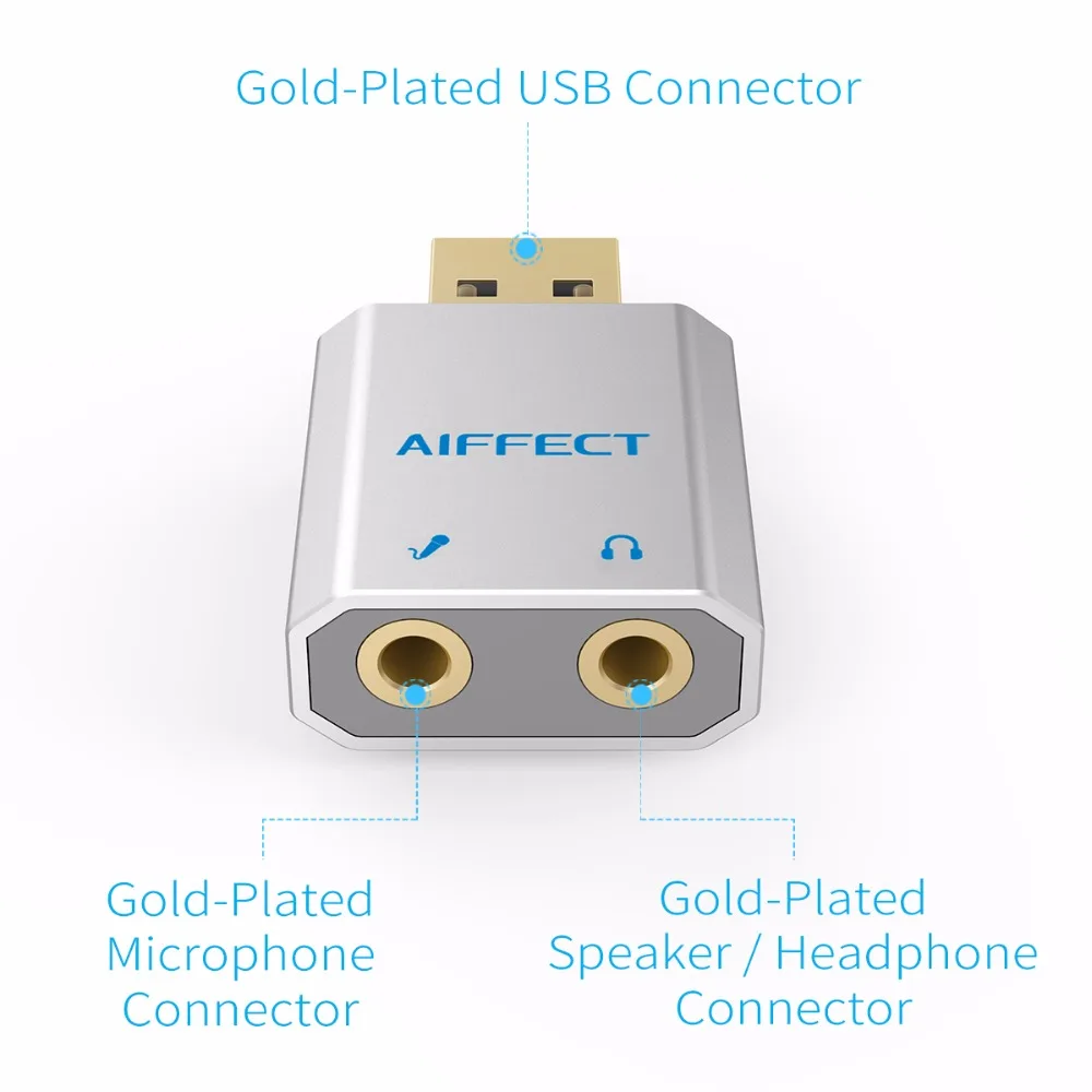 AIFFECT USB звуковая карта Внешний разъем 3 5 мм аудио кабель микрофон адаптер для