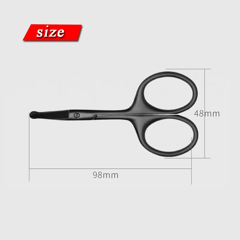Черные ножницы для волос из нержавеющей стали бровей триммер маникюрные резак