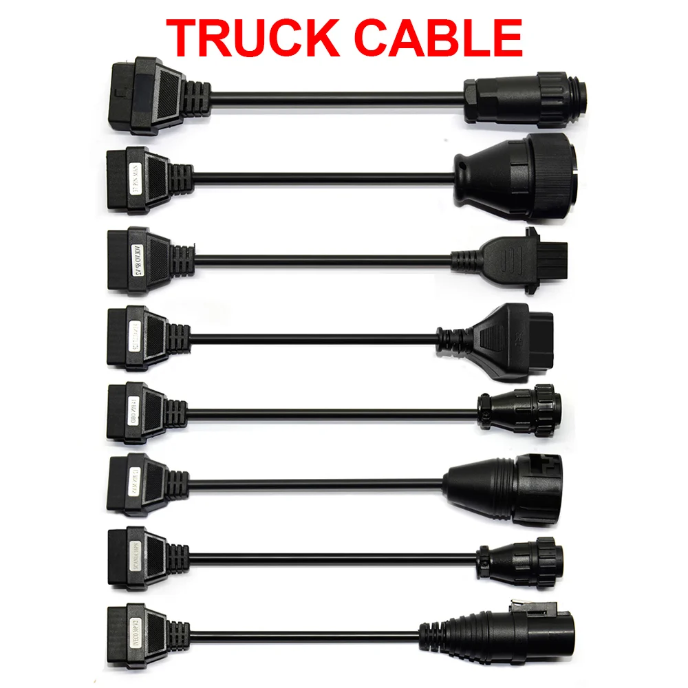TRUCK CABLE Высокое качество полный набор 8 грузовых кабелей для pro plus/multidiag pro/OBDII диагностический инструмент OBD сканер грузовик провода - Цвет: TRUCK CABLE