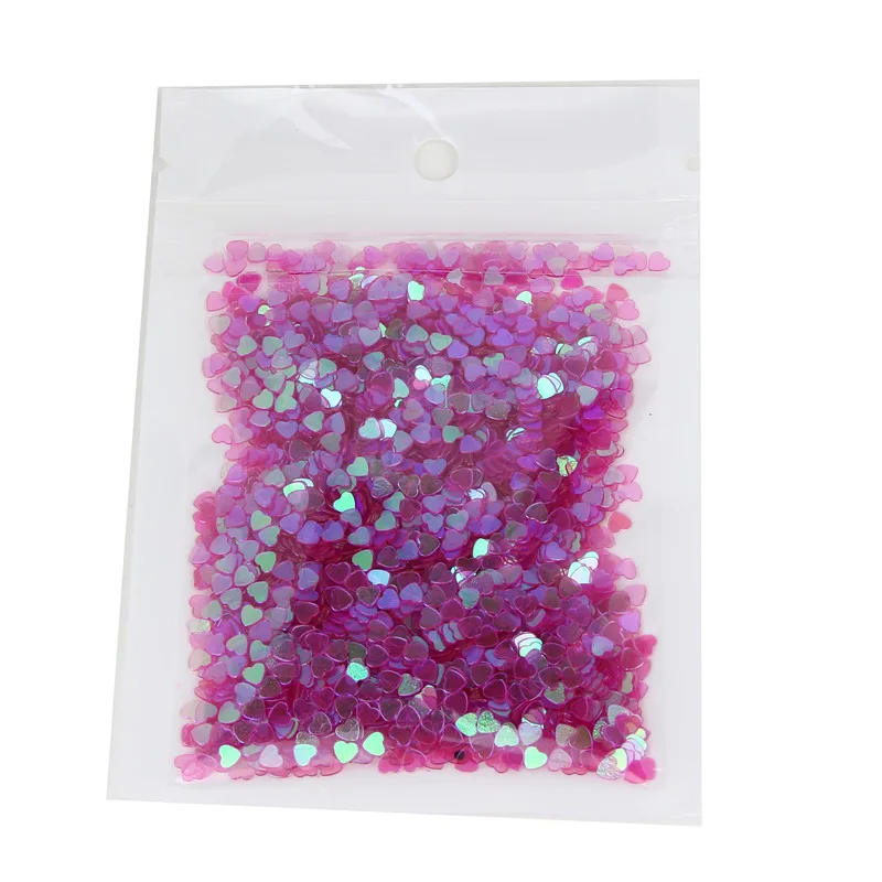 Элегантные Блестки для ногтей на День святого Валентина 3D блестки Персиковое