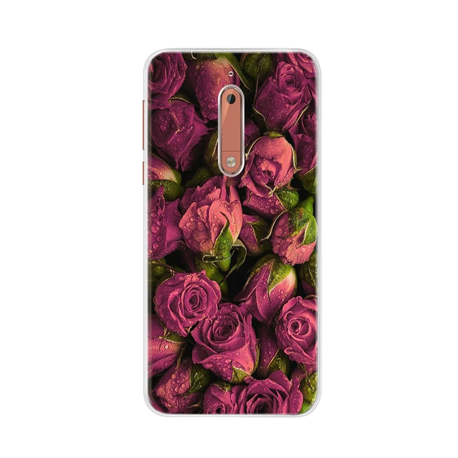 Чехол для Nokia 5 Nokia5 2017 мягкие силиконовые чехлы с милым рисунком из ТПУ Чехлы