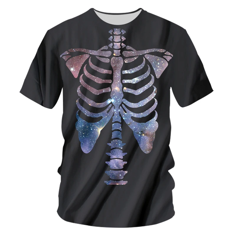 OGKB Мужская футболка с 3D-принтом креативная Блестящая круглым вырезом звездное