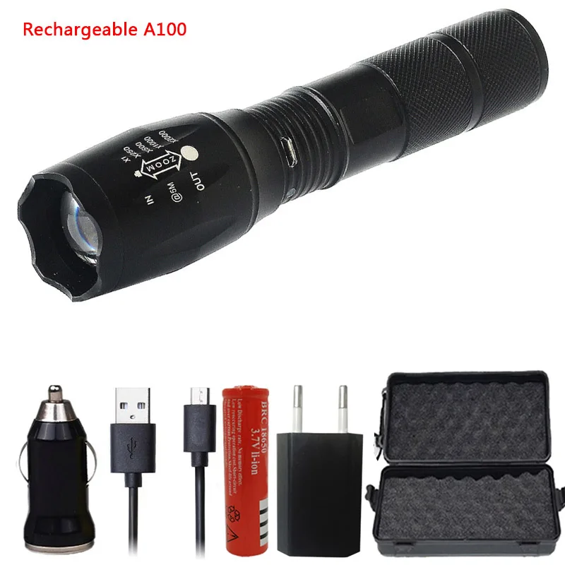 Option D Litwod Z30 Micro USB порт светодиодный фонарь XM-L2 U3 T6 Zoom алюминиевый фонарь с батареей 18650 или AAA для кемпинга - Испускаемый цвет: Option D