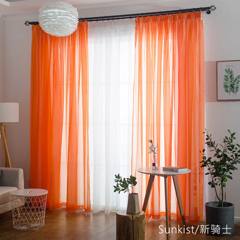 Color 28 Tulle Европейский и американский стиль, многоцветные занавески для гостиной, занавески для эркеров, Сплошные Двери, занавески, драпировка, отвесный тюль, WP184#30 - Цвет: Color 28 Tulle