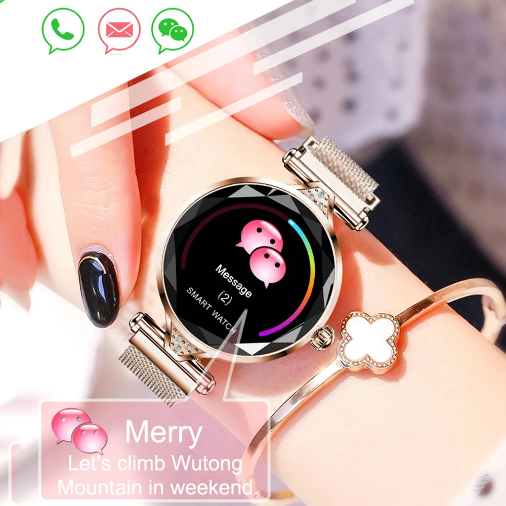 LEMFO 2019 New Luxury Smart Watch Women Sport IP67 Waterproof Bluetooth For Android IOS Iphone Smartwatch Gift Girlfriend | Электроника