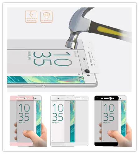Закаленное стекло для Sony Xperia XA защитная пленка с изогнутой поверхностью F3111