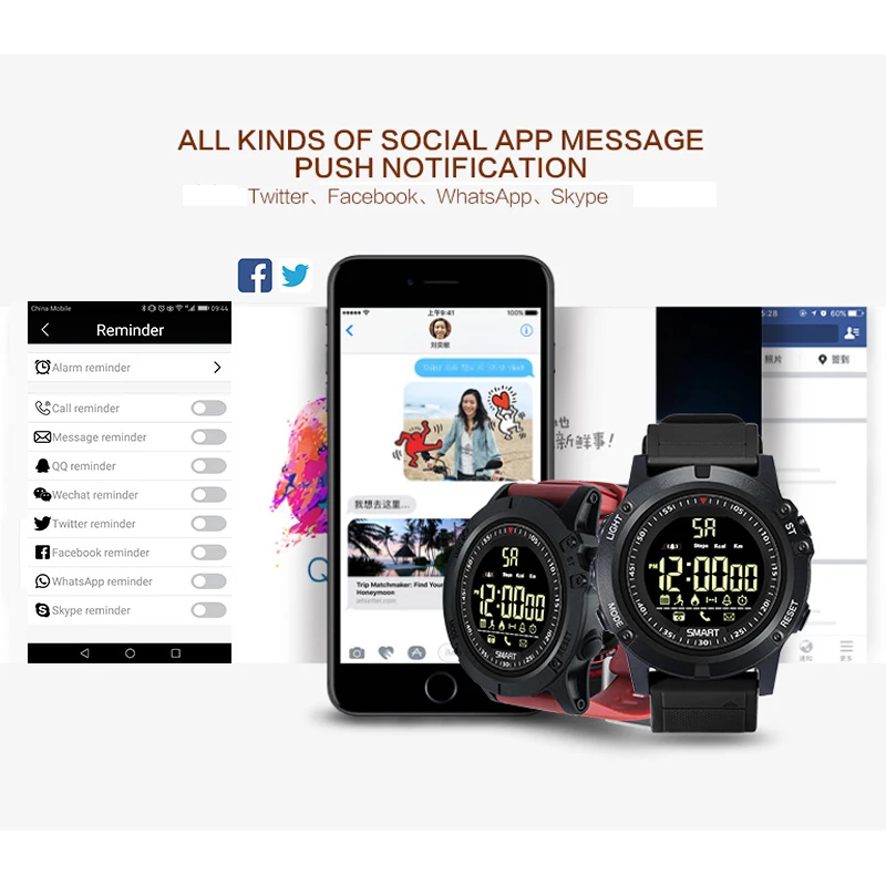 Смарт часы SENBONO мужские с Bluetooth и шагомером для IOS Android|Смарт-часы| |