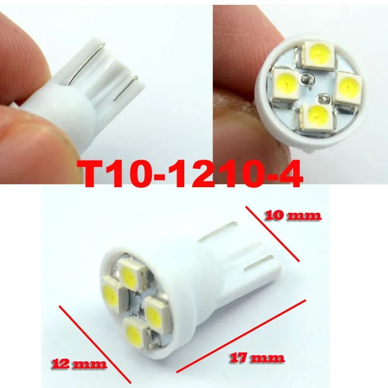 Оптовая продажа 2000 шт. светодисветодиодный T10 194 168 4 SMD светодиосветодиодный