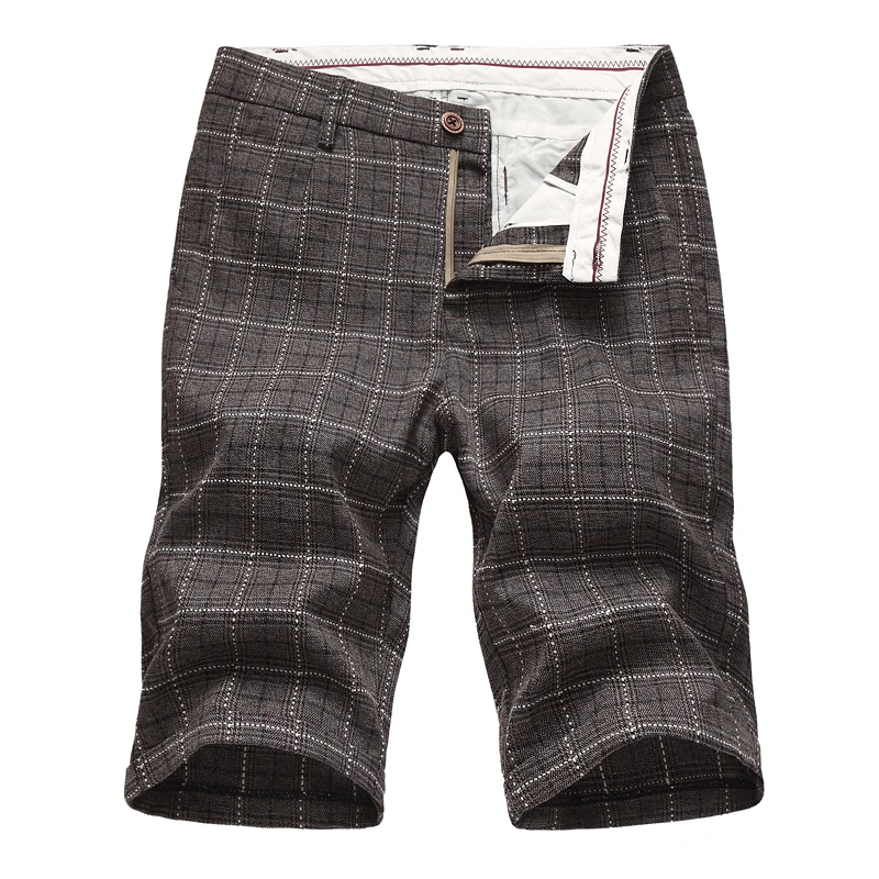 Модные повседневные мужские шорты серые кофейные Азиатские размеры 28 29 30 31 32 33 34 36