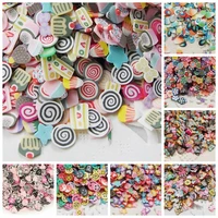 hot sale 1000pcs 5mm nail art 3d mulity style mix color polymer clay resin mold filling diy beauty nail stickers decorations