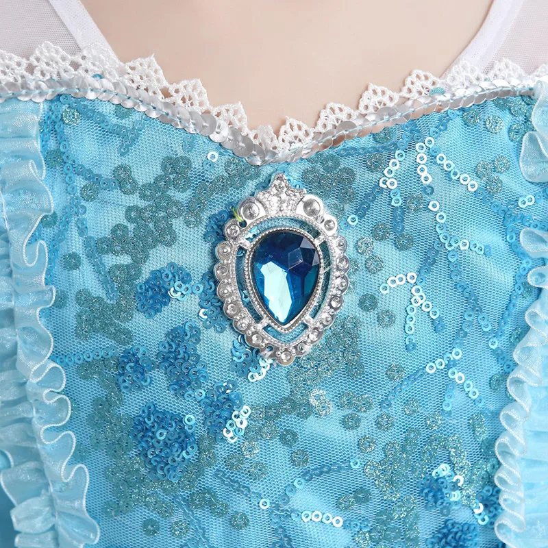 Для девочек Королева Эльза Необычные платье Хэллоуин Косплей Костюм