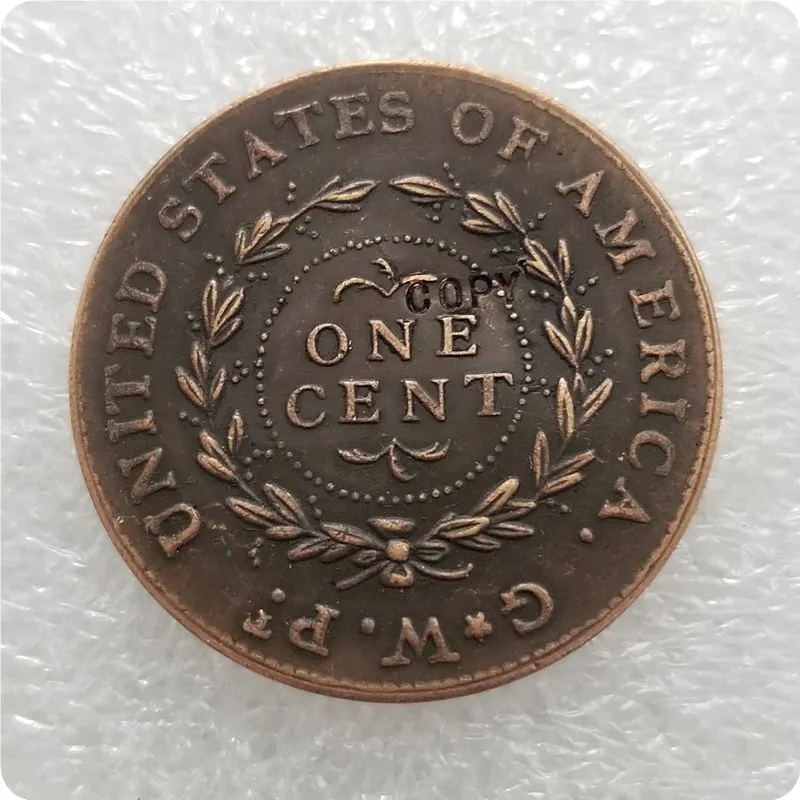 США 1792 большая известная Клубная галерея из березы Мятные монеты КОПИЯ юбилейных