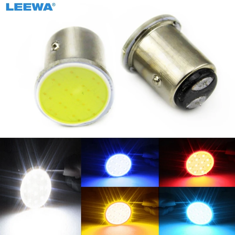 LEEWA 1 шт. супер яркий! S25 COB 12 SMD Led 1157 BAY15D P21/5 Вт Автомобильные сигнальные