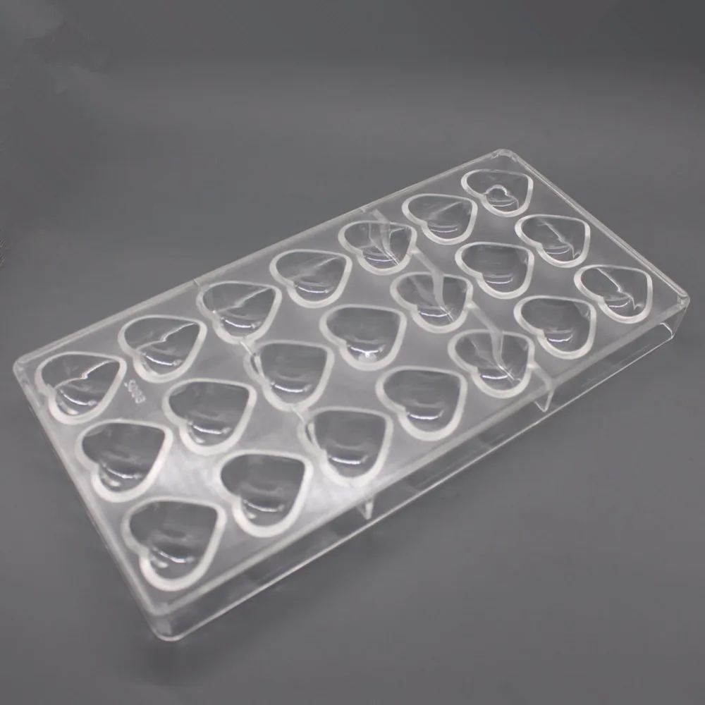 Goldвыпечка 3D сердце шоколад поликарбонатная форма конфеты лоток|chocolate polycarbonate