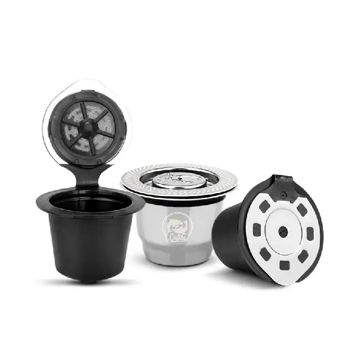Многоразового использования Nespresso кофе капсулы Эспрессо и Crema версии фильтр для эссенца мини машина - Цвет: 1 capsule 1tamper