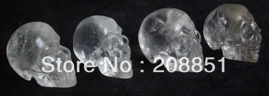 2 натуральный крошечный прозрачный белый кварц КРИСТАЛЛ черепа РЕЗНЫЕ Оптовая