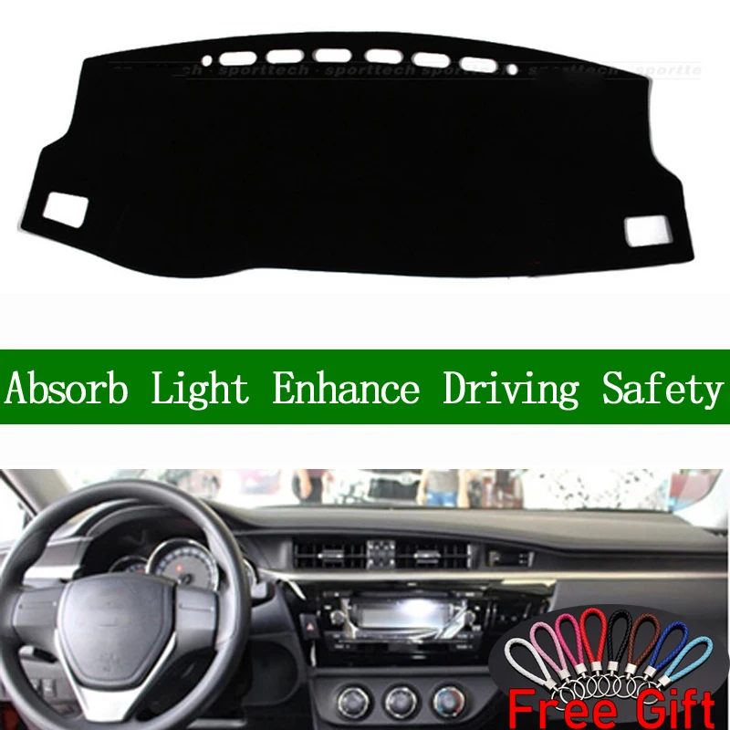 

Для Toyota levin 2014 2015 2016-2019 крышка приборной панели солнцезащитный тент нескользящий коврик автомобильные наклейки аксессуары для интерьера