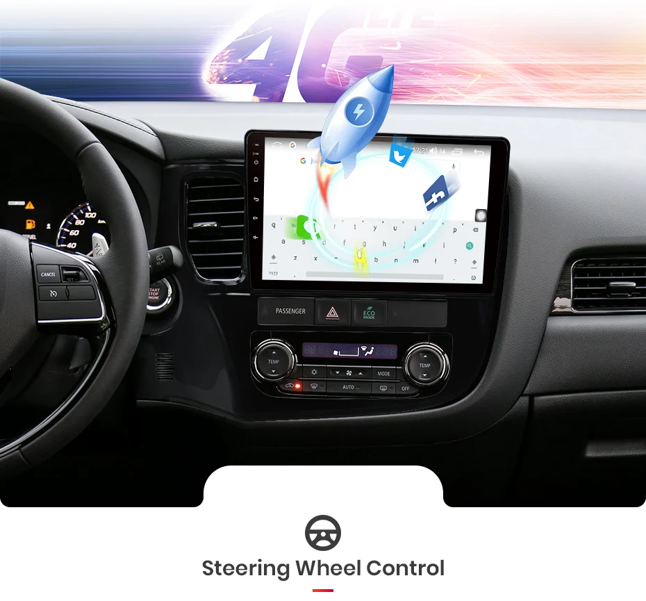 AWESAFE 2Din Android 8,1 4+ 64G CarPlay gps Радио Аудио мультимедийный плеер для Mitsubishi Outlander 3 2012 2 Din без DVD