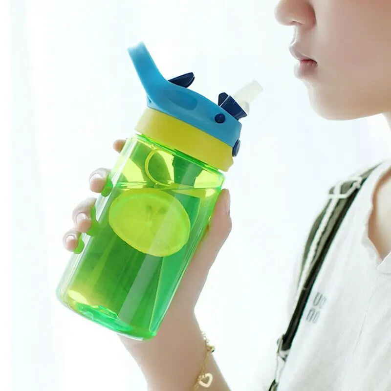 400ML Kids Boys Girls Outdoor Hot Juice Water Bottle With Straw | Дом и сад