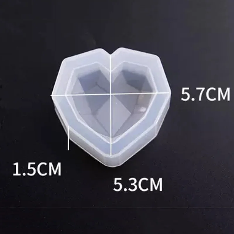 3D Алмазная Любовь Сердце десерт торт силиконовые формы мусс выпечки Кондитерские украшения ручной работы кристалл эпоксидная полимерная для торта конфеты формы