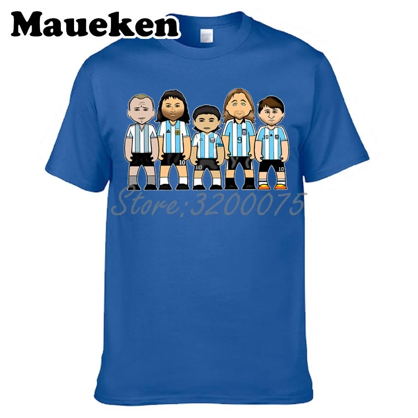 Мужская самая большая из легенд Аргентины Габриэль батиштута Lionel Messi Diego Maradona Mario Kempes Футболка мужская футболка W0523029 - Цвет: 7