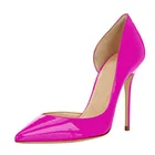 Туфли-лодочки женские, свадебные туфли, высокий каблук, пикантные, для невесты, подружки невесты, пикантные вечерние туфли, розовые, D014C