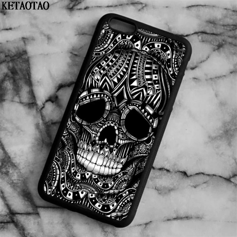 Чехол для телефона KETAOTAO с изображением черепа и украшением в виде тату vtg ink чехол