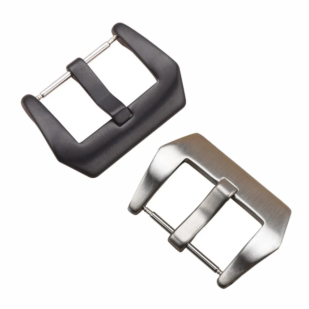 

Metal Watch Buckle 18mm 20mm 22mm 24mm 26mm Men Watchband Strap Silver Black Brushed Stainless Steel Clasp Accessories