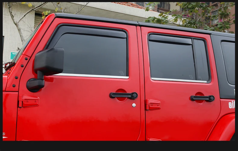 Накладки на пороги окна из нержавеющей стали для Jeep Wrangler (JK) 2007-2018 2009 2010 2011 2012 2013 2014