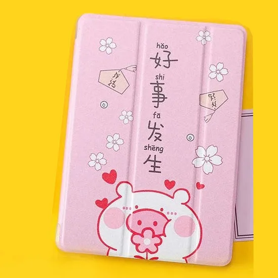 Мягкая задняя крышка с милым рисунком свинки чехол для IPad 2 3 4 Air Air2 mini 12345