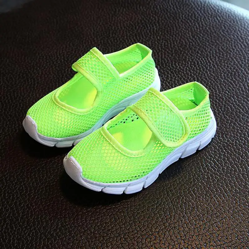 JABASIC Summer Breathable Mesh Children Shoes Single Net Cloth Kids Sports Casual Candy Color Boys Girls Sneakers | Детская одежда и
