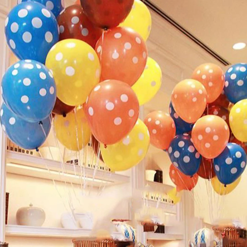 Надувные латексные шары в горошек большие 12 дюймов 10 шт./лот|inflatable big|balloons for