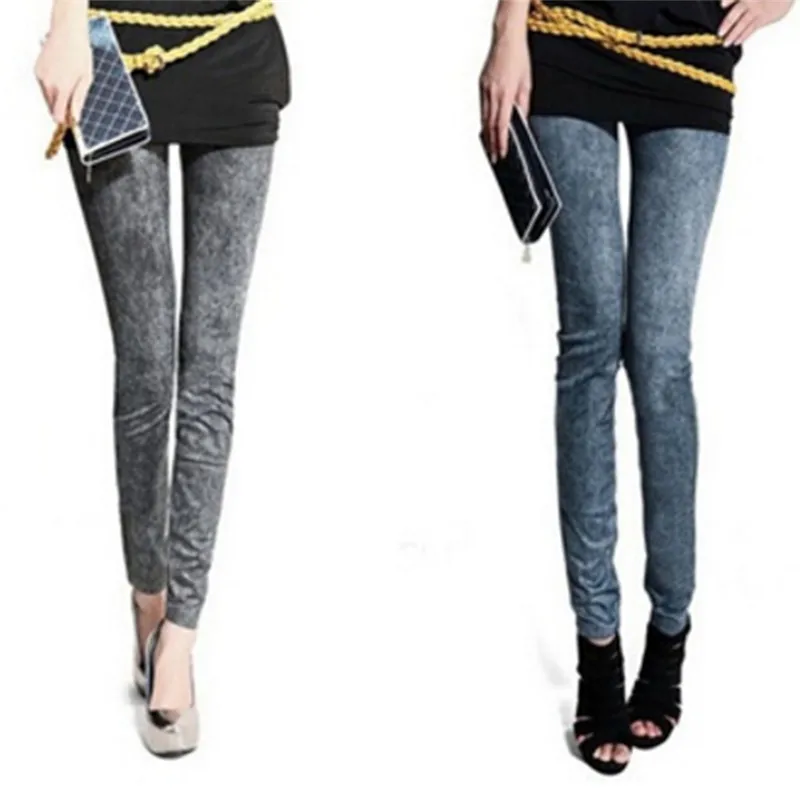 

Sexy Women Ladies High Waist Push Up Fitness Denim Jeans Leggings Pants Spandex Women Sexy Streetwear Legging Legins
